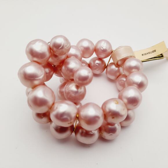 Vintage Richelieu Pink Memory Wire Bracelet, 1950s Original Tag - Picture 9 of 10